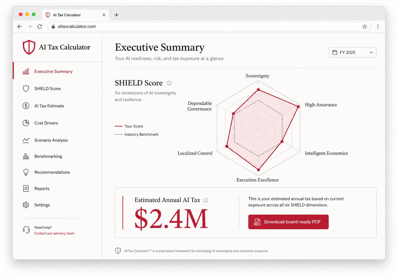 AI Tax Calculator dashboard preview